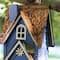 Glitzhome® 24.25" Oversized Washed Blue 3-Tiered Solid Wood Villa Birdhouse